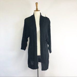 Sun + Shadow Black Cardigan Sweater Medium